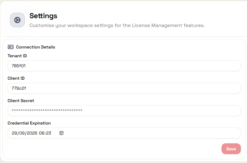 Access Portal Settings showing Client ID